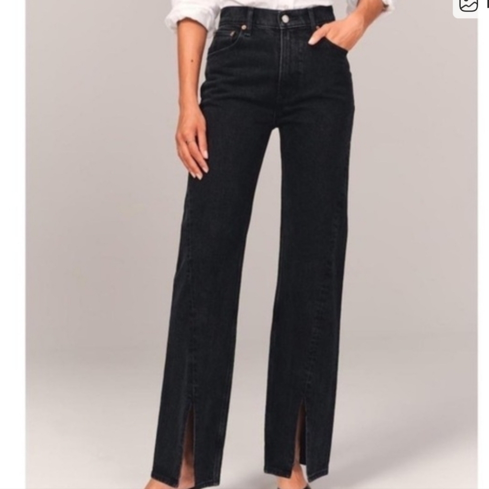 Abercrombie & Fitch Black High Rise 90s Relaxed Jeans